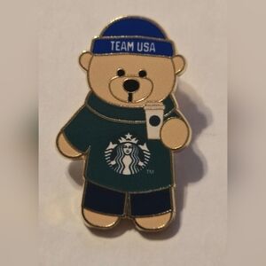 Starbucks Team USA Bear Pin